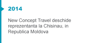 In 2014 New Concept Travel deschide un birou la Chisinau, in Republica Moldova